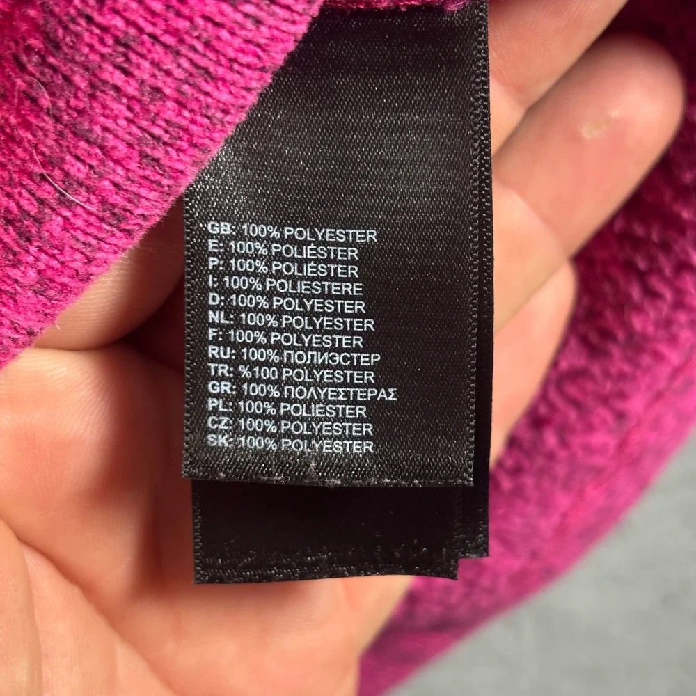 The North Face Jacket Girls XL Pink Crescent Full Zip Sweater Fleece Heathered